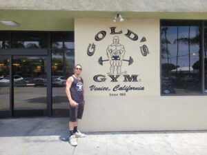 Working out at Venice Beach