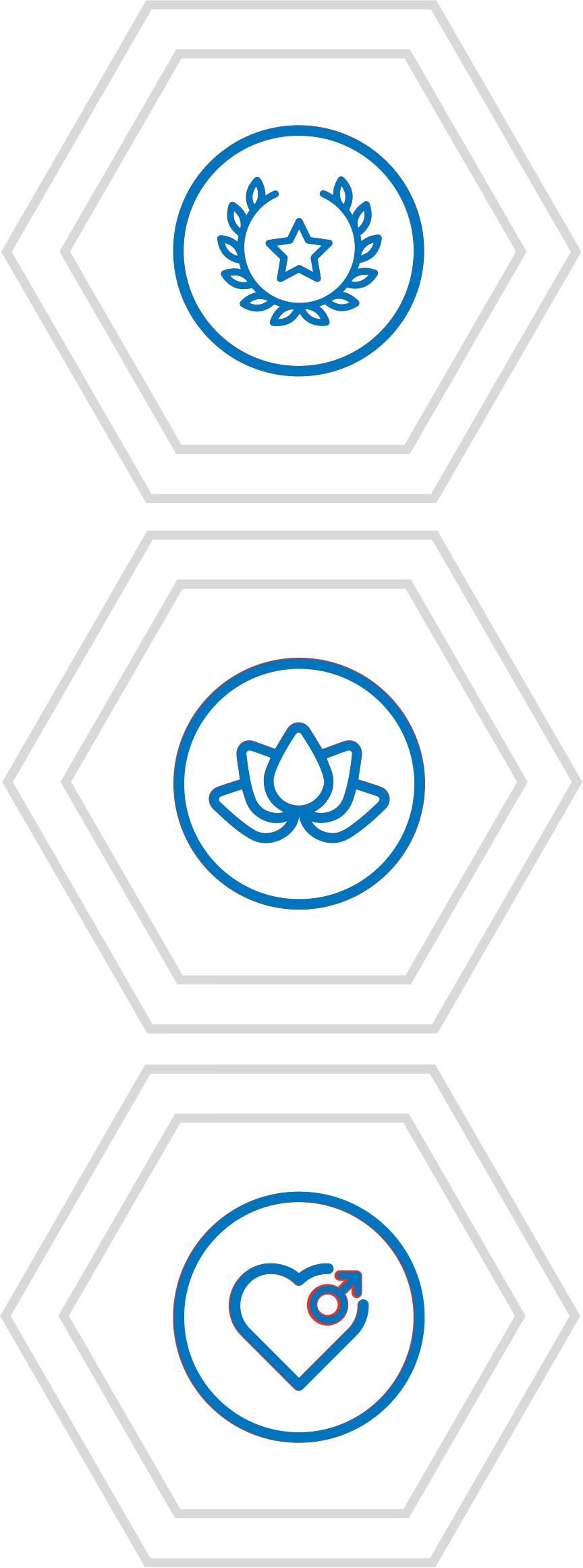 PrimeMale Vitality T-Shake with Icons Hexagons