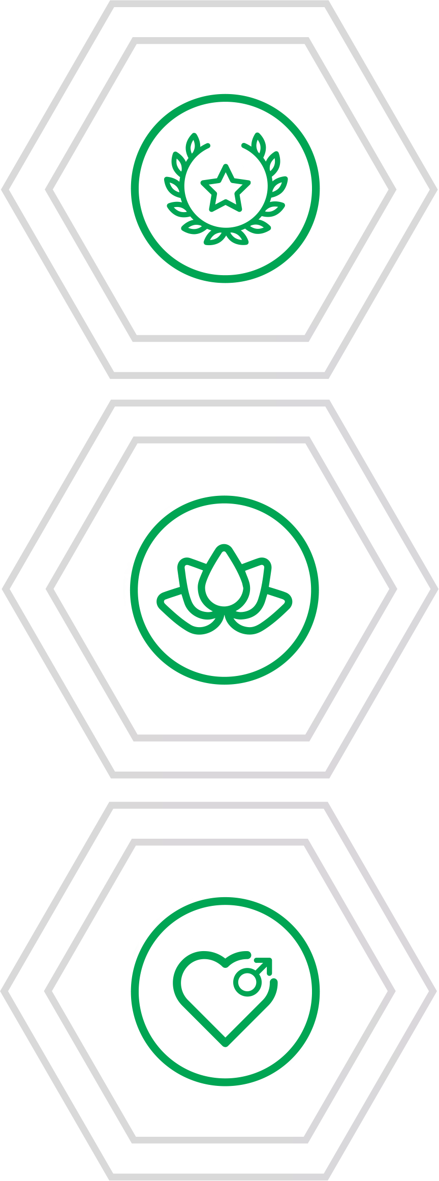 PrimeMale Vitality T-Shake with Icons Hexagons