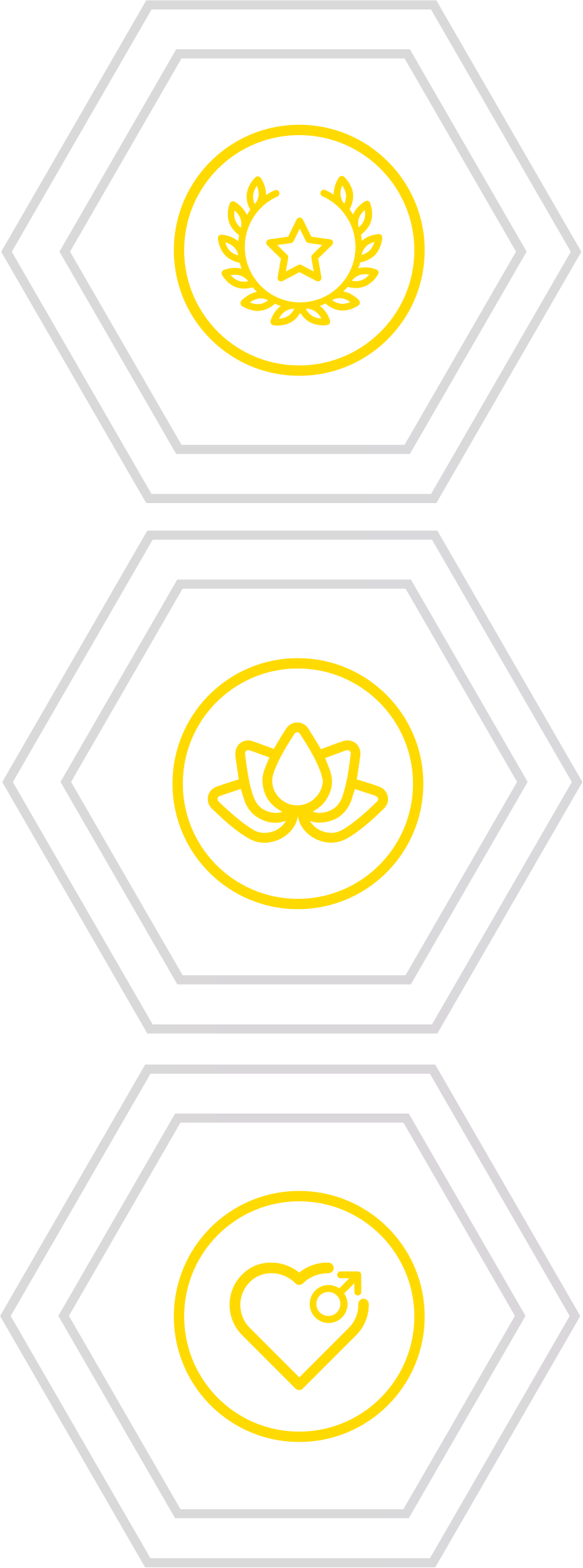 PrimeMale Vitality T-Shake with Icons Hexagons