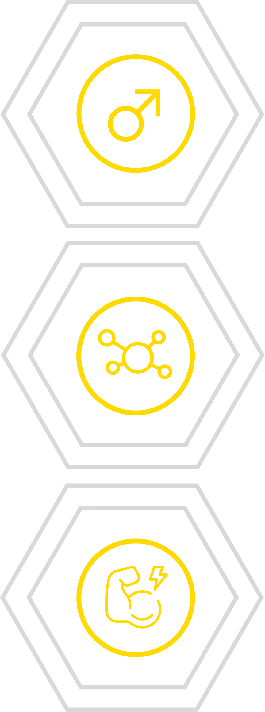 PrimeMale T-Vitamins with Icons Hexagons