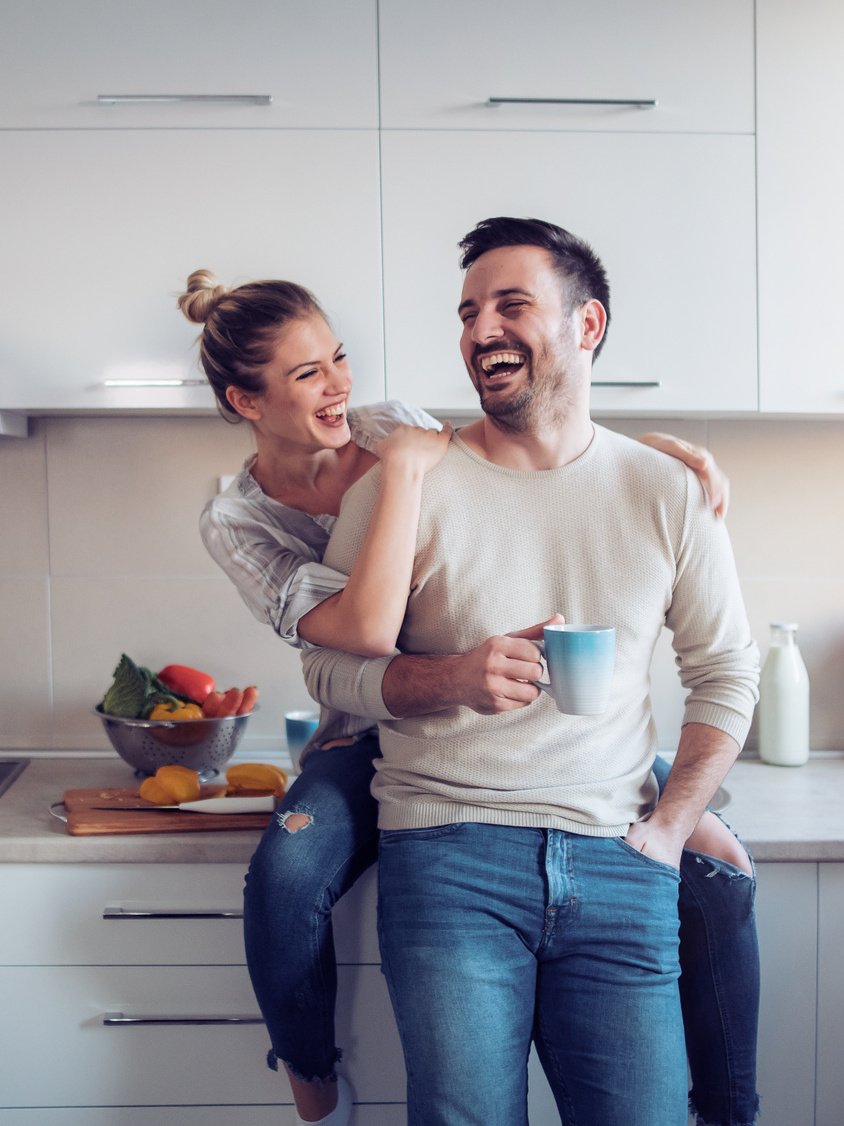 Couple in kitchen