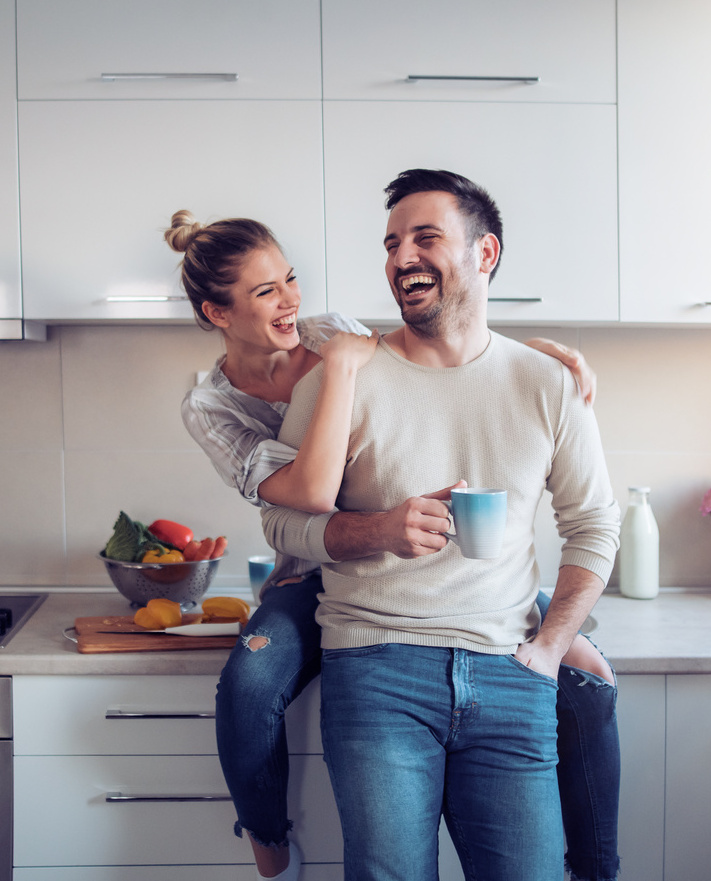 Couple in kitchen