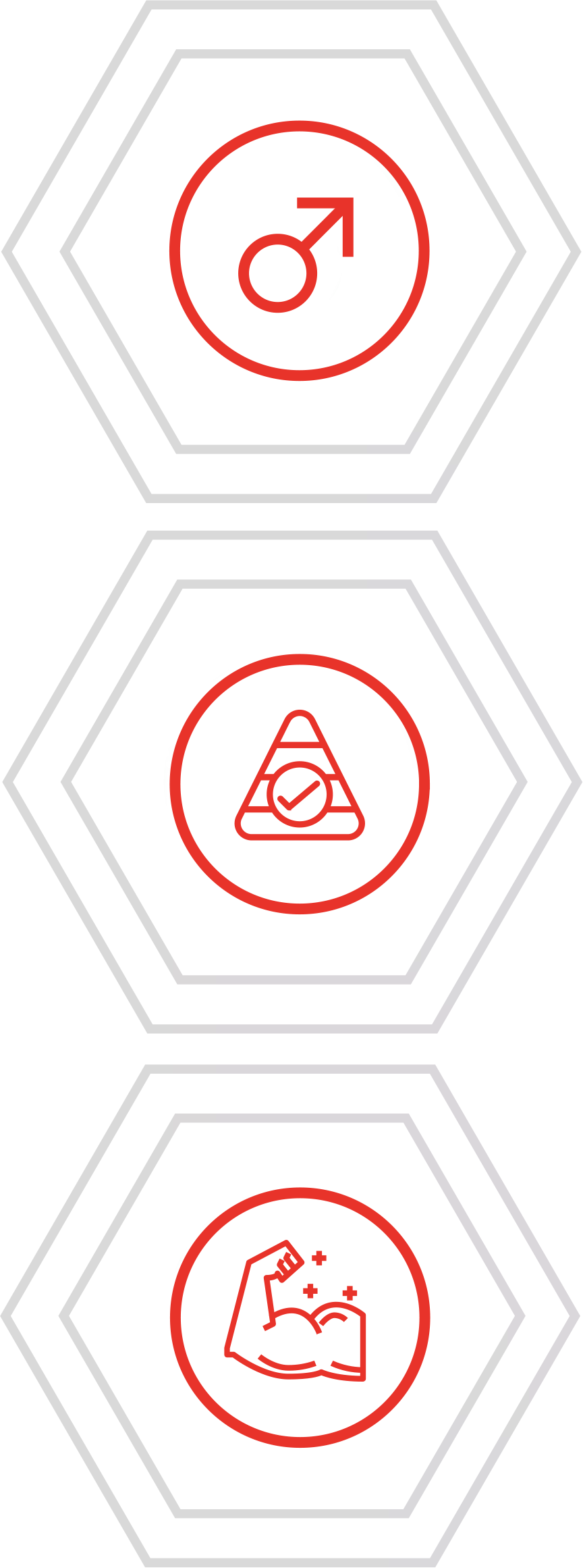 PrimeMale Vitality T-Shake with Icons Hexagons