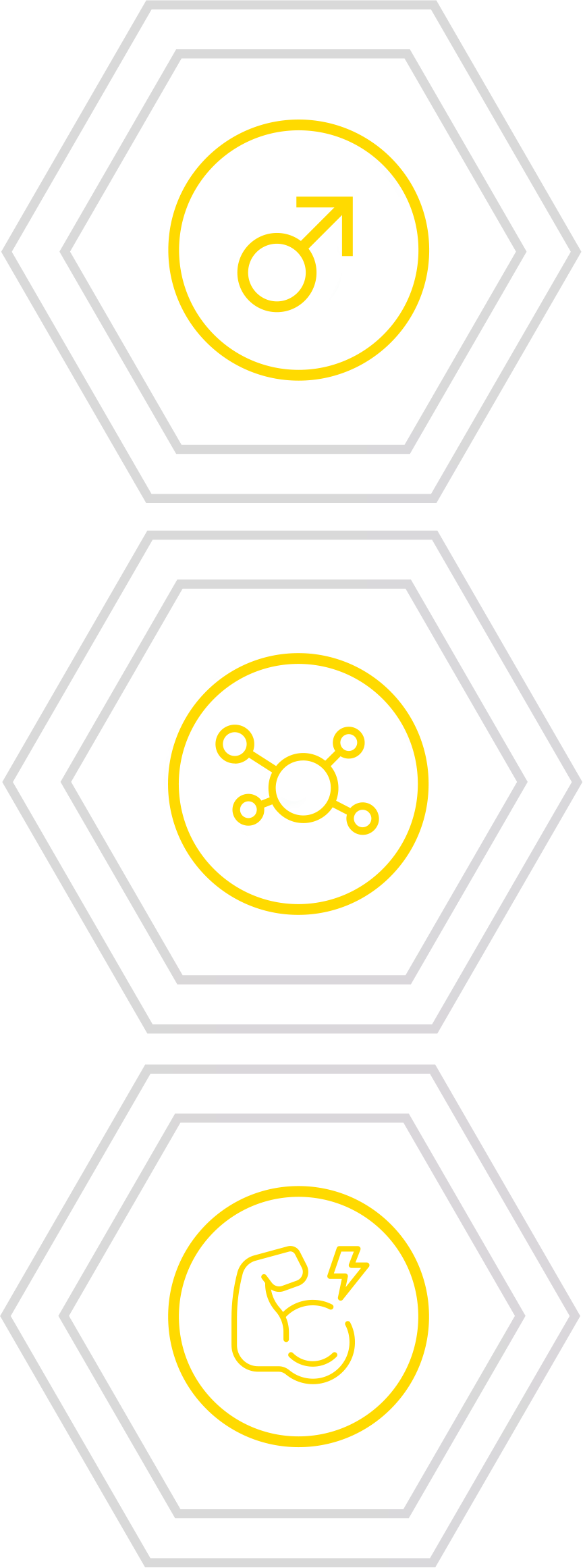 PrimeMale T-Vitamins with Icons Hexagons